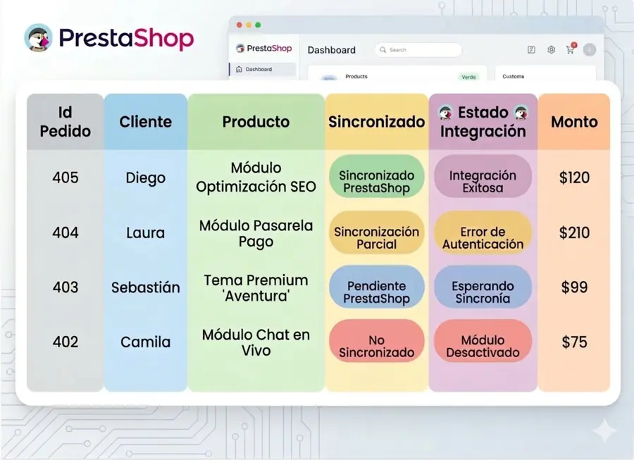 Integración omnidireccional de ventas y facturación con PrestaShop en Líder Gestión