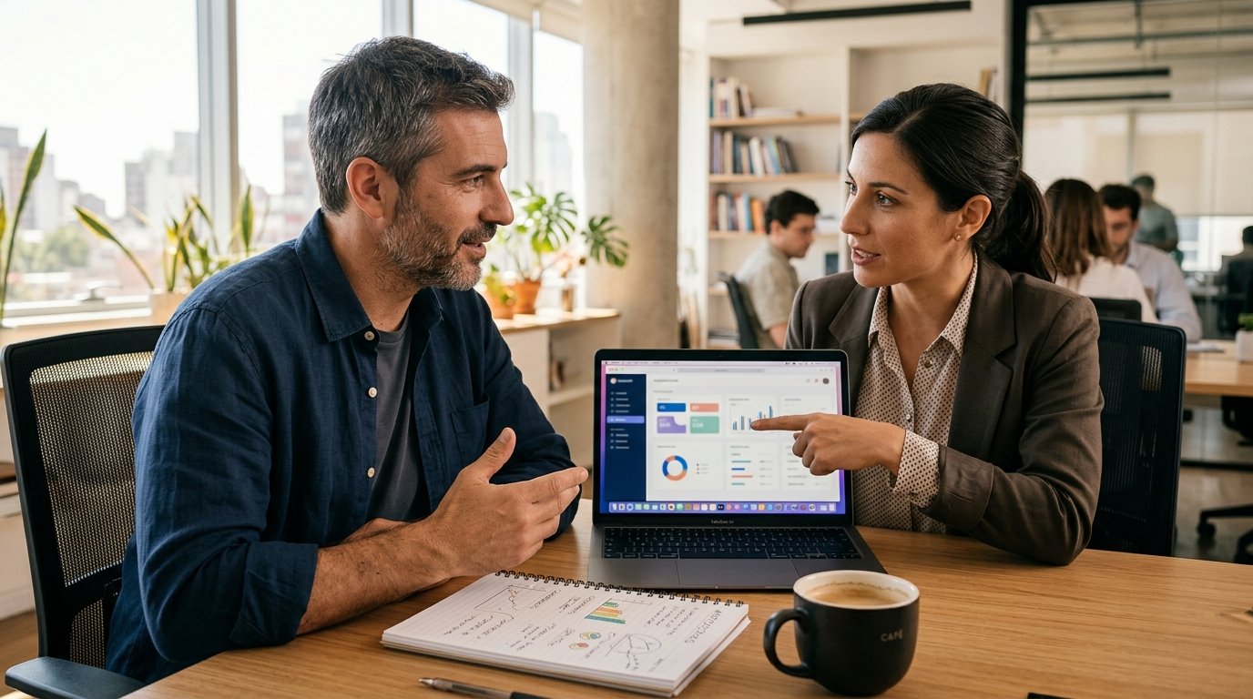 Odoo en Argentina: por qué muchas PyMEs terminan migrando a una alternativa local 2 - Líder Gestión ERP | Software de Facturación y Gestión sin Abono Mensual para PyMEs en Argentina Dueño de PyME argentina y asesora evaluando migrar de Odoo a una alternativa local