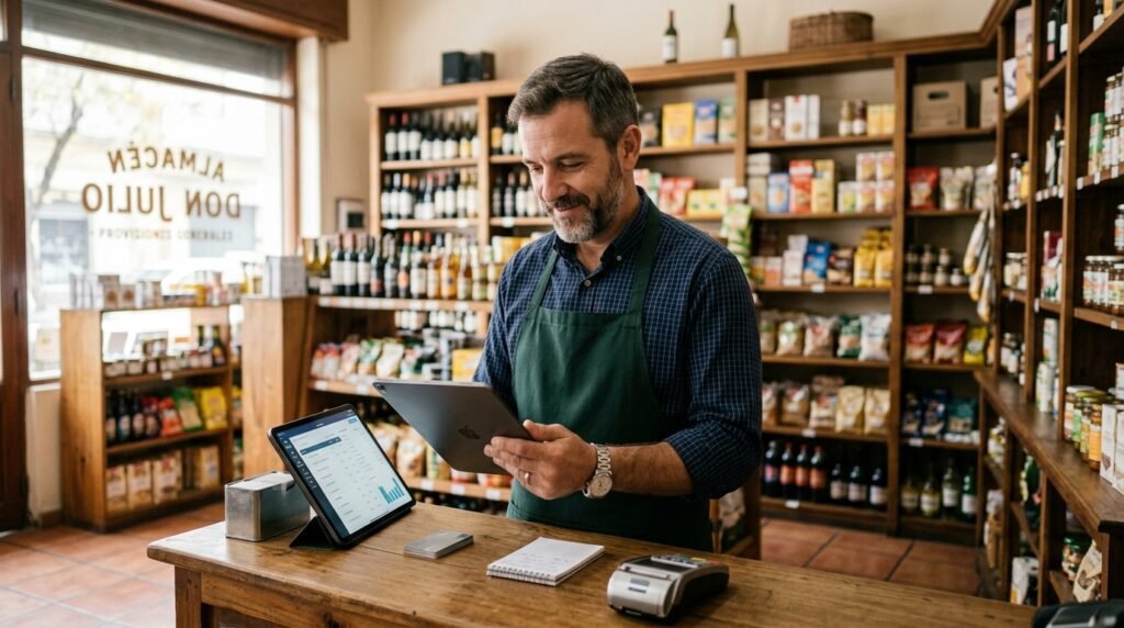 Cómo descargar tu constancia de CUIT en ARCA: guía paso a paso 2026 2 - Líder Gestión ERP | Software de Facturación y Gestión sin Abono Mensual para PyMEs en Argentina Comerciante PyME verificando la constancia de inscripción de un proveedor