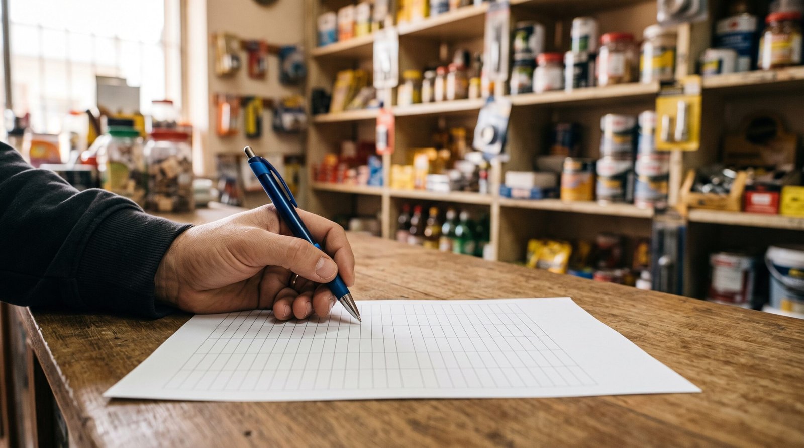 Remito para imprimir y llenar a mano en el mostrador de un comercio