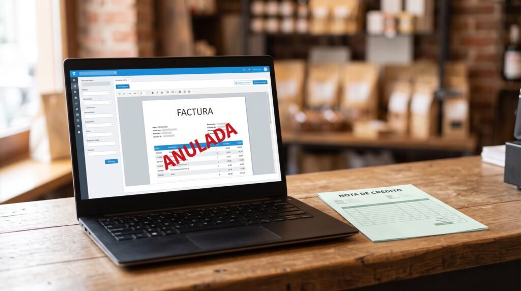 ¿Cómo anular una factura electrónica ya emitida en ARCA? Guía 2026 2 - Líder Gestión ERP Factura electrónica anulada con nota de crédito en ARCA desde un sistema de gestión